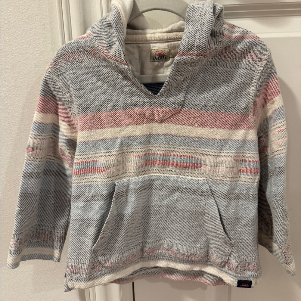 Faherty Multicolor Striped Toddler Hoodie